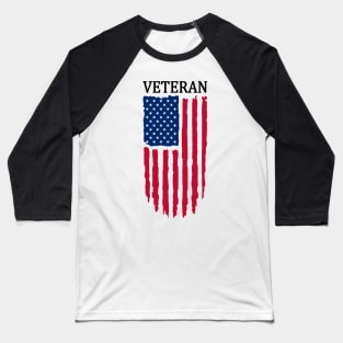 Veteran distressed Flag Baseball T-Shirt